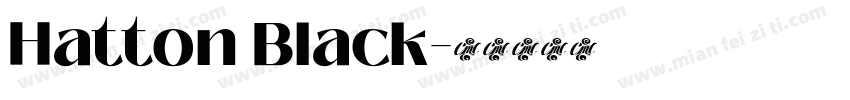Hatton Black字体转换